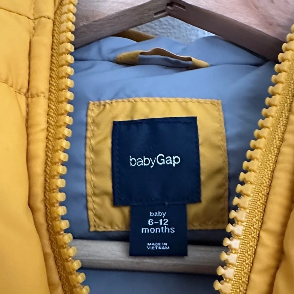 GAP Baby Yellow Quilted Vest